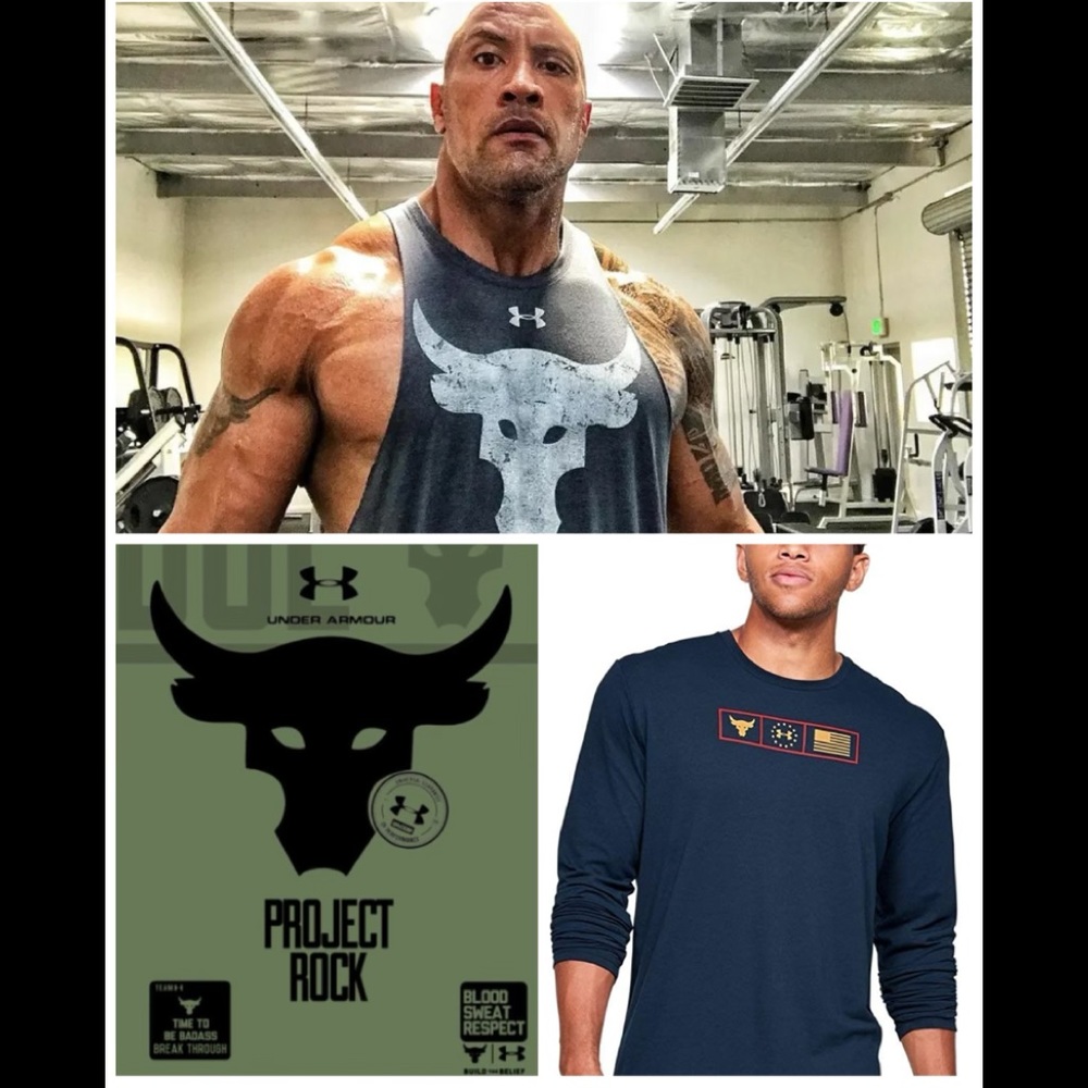 🆕💪🏽PROJECT ROCK UNDER ARMOUR SHIRT💪🏽🆕
